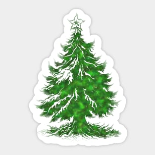 Christmas Tree with Star on Top Sticker